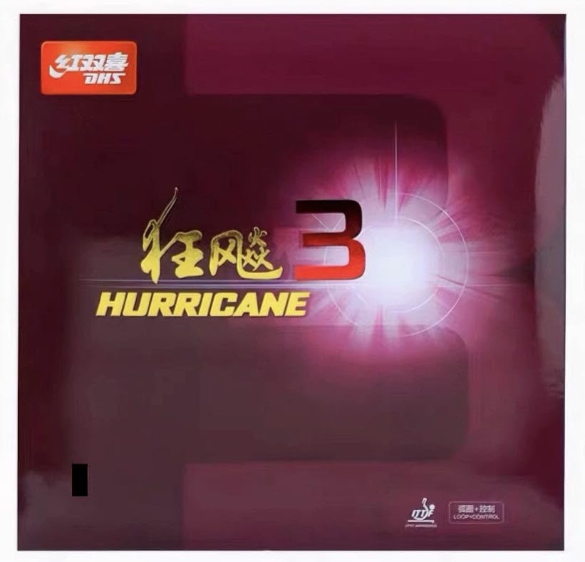 

DHS Новый Hurricane 3 Новый Hurricane 3 Оригинальный Гарантированный с Инструкциями (Черный 2,2 мм, Твердость 40) [Использовал]