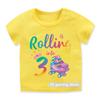 Newly Boys T Shirt Funny Skates Graphic Print 6th Birthday Gift Costume Fashion Hip Hop Girls TShirt Boys Girls Universal Tops