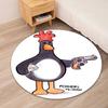 Feathers McGraw Printed Round Rug Carpet Chair Rug Area Rug Entryway Doormats,for Office Chair Living Room Bedroom Kitchen Room.