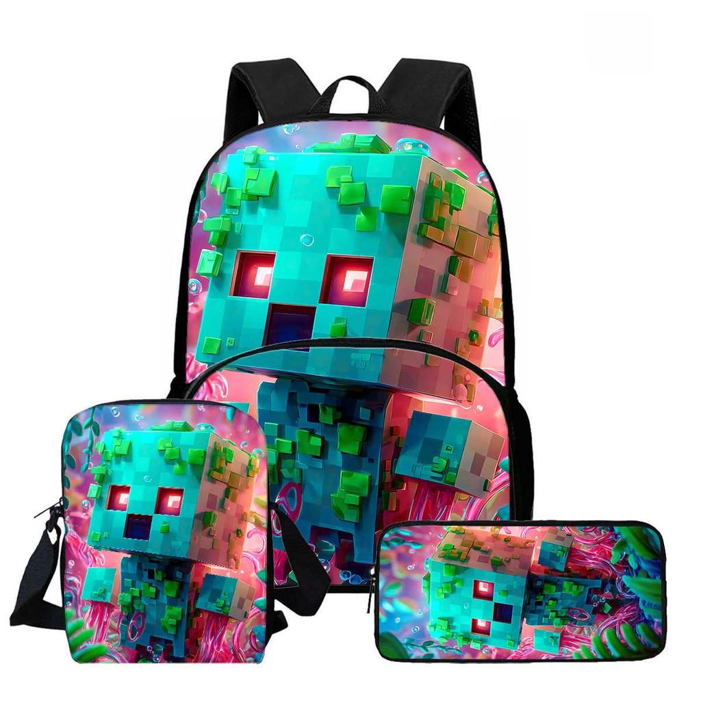 Minecraft Large Capacity High Value High Definition Printing Anti-Hunchback Wear-Resistant Large Capacity Schoolbag