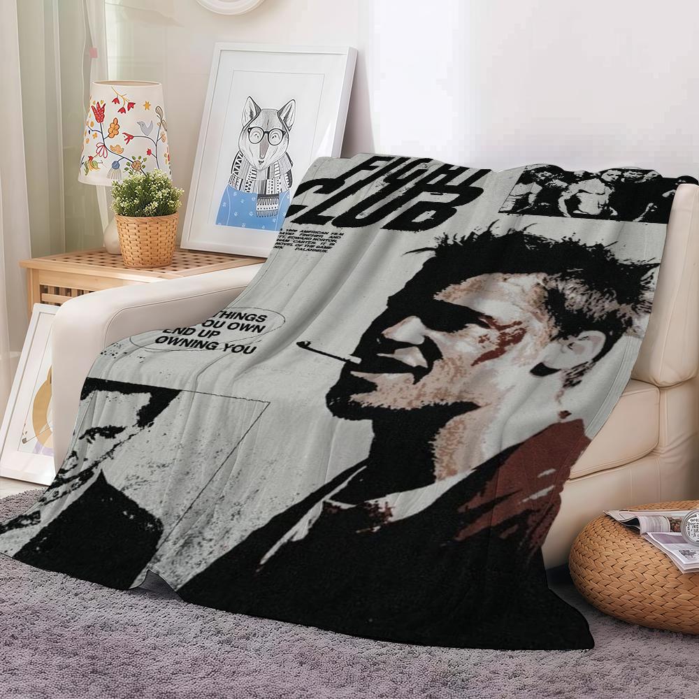 Film F-Fight C-Club Action Classics Blanket Warm And Soft Suitable For Bedroom Living Room Sofa Bed Office Travel Camping