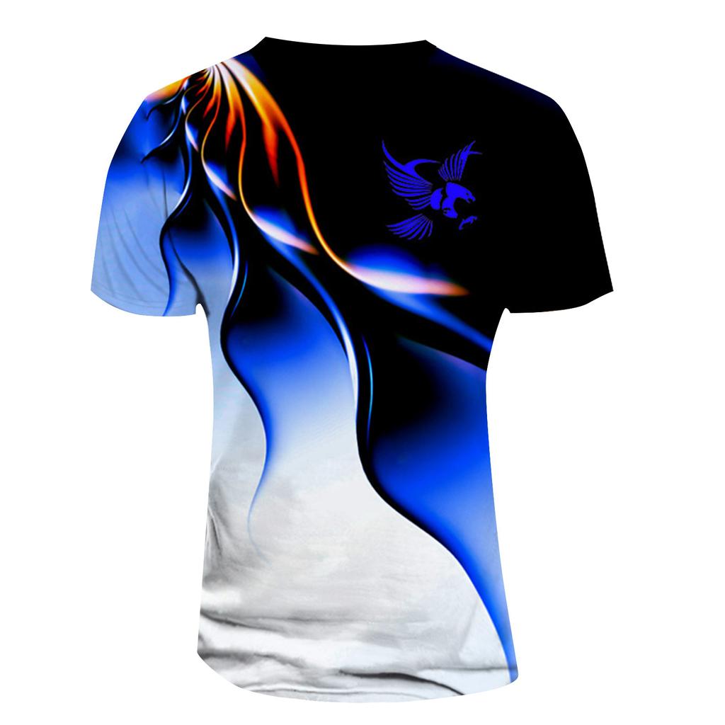 Men'S T-Shirt Short Sleeve Printed Summer Round Neck Top Trend Casual Sweatshirt