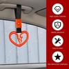 2 PCS Car Warning Hanging Ring, ABS Nylon with Broken Heart Shape Rear Bumper Hand Pull Ring, Multi-purpose Personalized Decorative Accessory, Fit