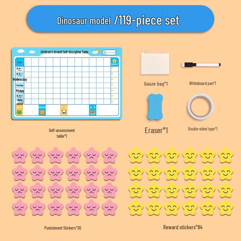 Kids Reward & Self-Discipline Learning Wall Chart