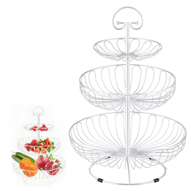 Bread Holder Black White Golden Silver 4 Colors to Choose Fruit Baskets X3UC