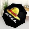 1 PC Automatic Folding Umbrella - One Piece Straw Hat Pirates Pattern Portable Foldable Design With 8 Ribs Christmas Birthday Gifts