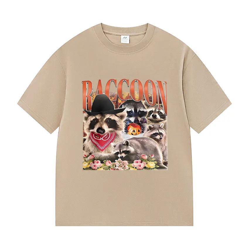 Trash Panda Meme Graphic Tee 100 Premium Cotton Vintage Washed Oversized Unisex Summer Street Fashion Women And Men Tshirts