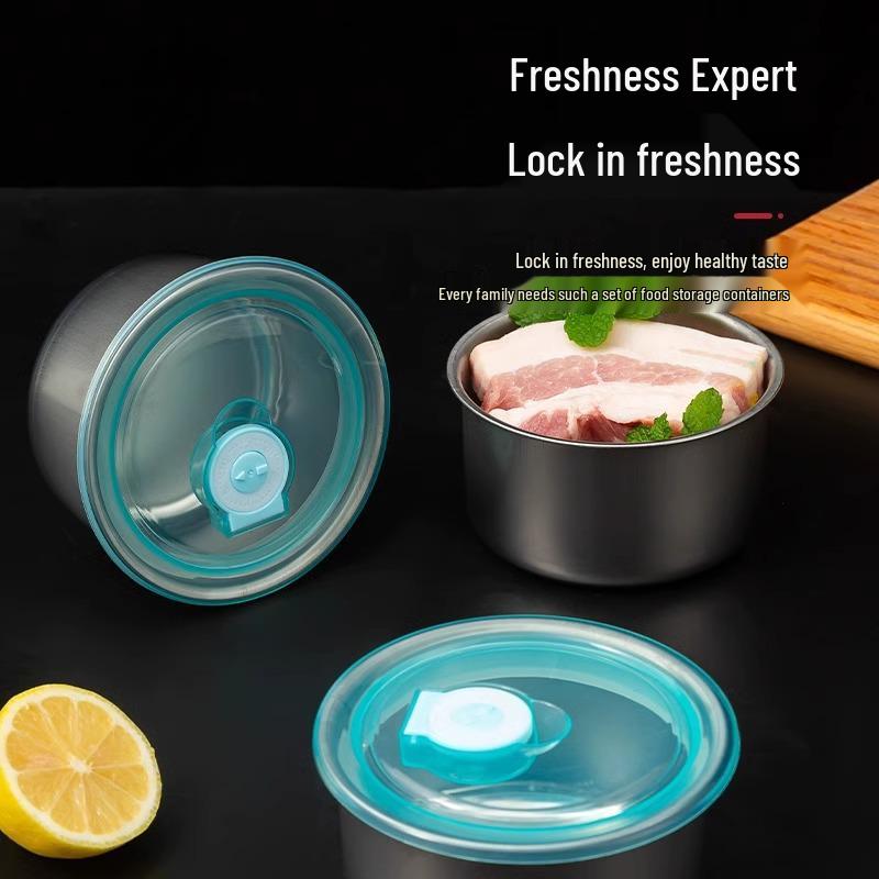 Stainless Steel Airtight Food Storage and Preservation Box with Lid