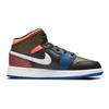 Air Jordan 1 Mid MMD GS Multi Grid Kids Sneakers Black Game-Royal Green-Glow DC4092-001