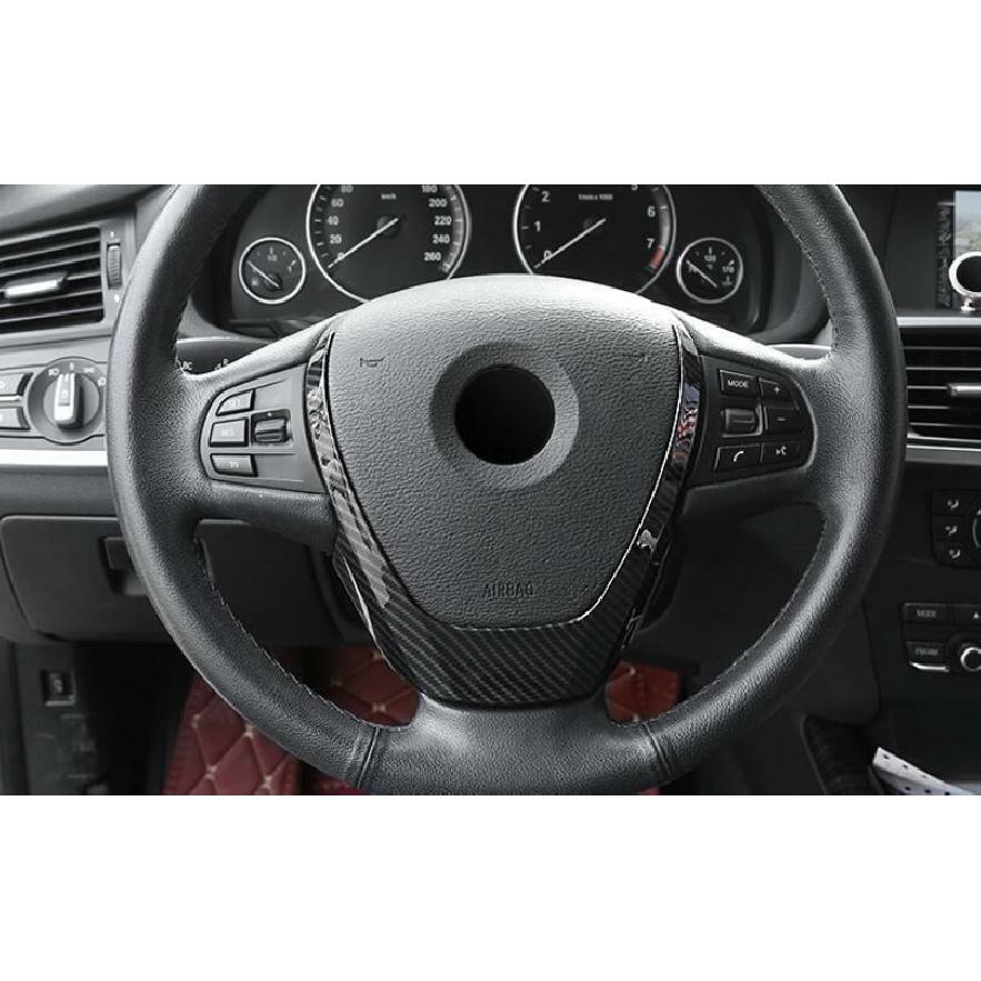 For BMW X3 F25 X4 F26 2011-2017 ABS Carbon Fiber Steering Wheel Sheet Cover Trim