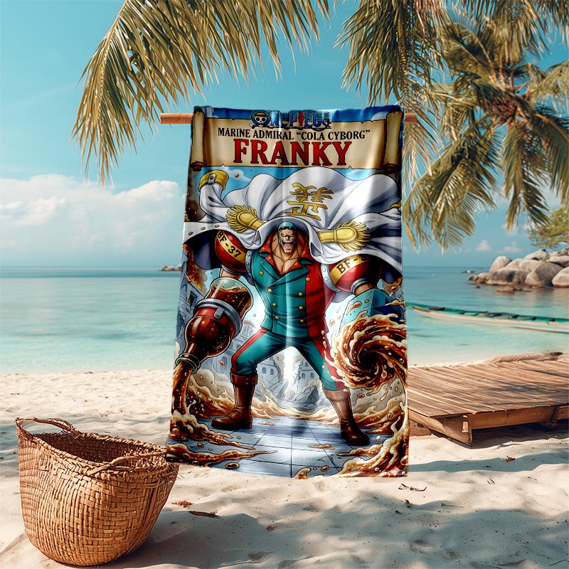 1pc One Piece Adventure Microfiber Beach Towels Quick Dry Towel Sand Beach Towels Pool for Travel Swim Pool. B7280120