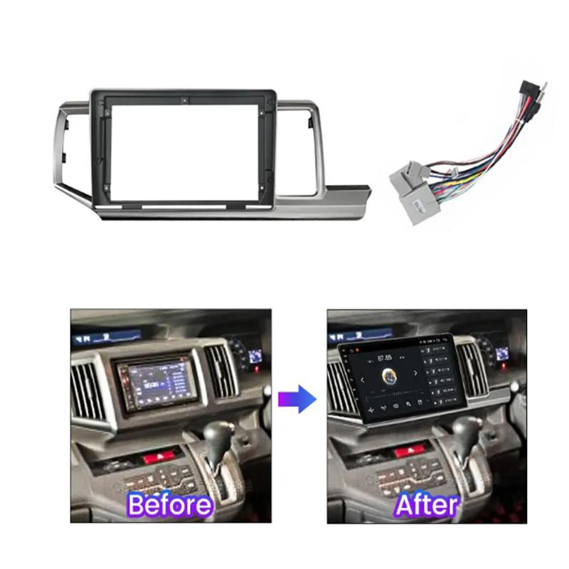 

Панель радиоприемника 2 Din для Honda Stepwgn 2.0 RK1(правильно) Монтаж на стереопанели Установка приборной панели Адаптер рамы Комплект лицевой панели Кабель