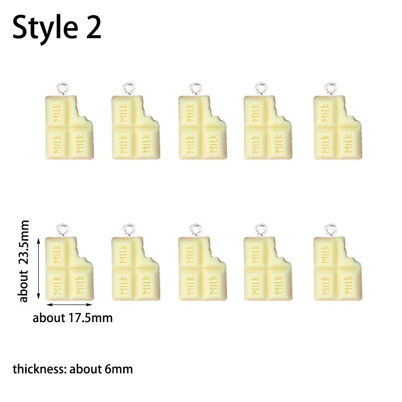 10pcs/lot 18*28mm Chocolate Milk Resin Charms Pendants for DIY Jewelry Making Accessories Handmade Earring Necklace Bracelet