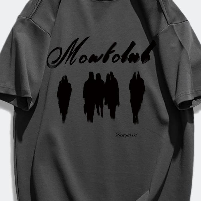 

Trendy brand high street short-sleeved T-shirt women s summer design sense pure cotton heavy casual top American retro ns t-shirt M темно-серого