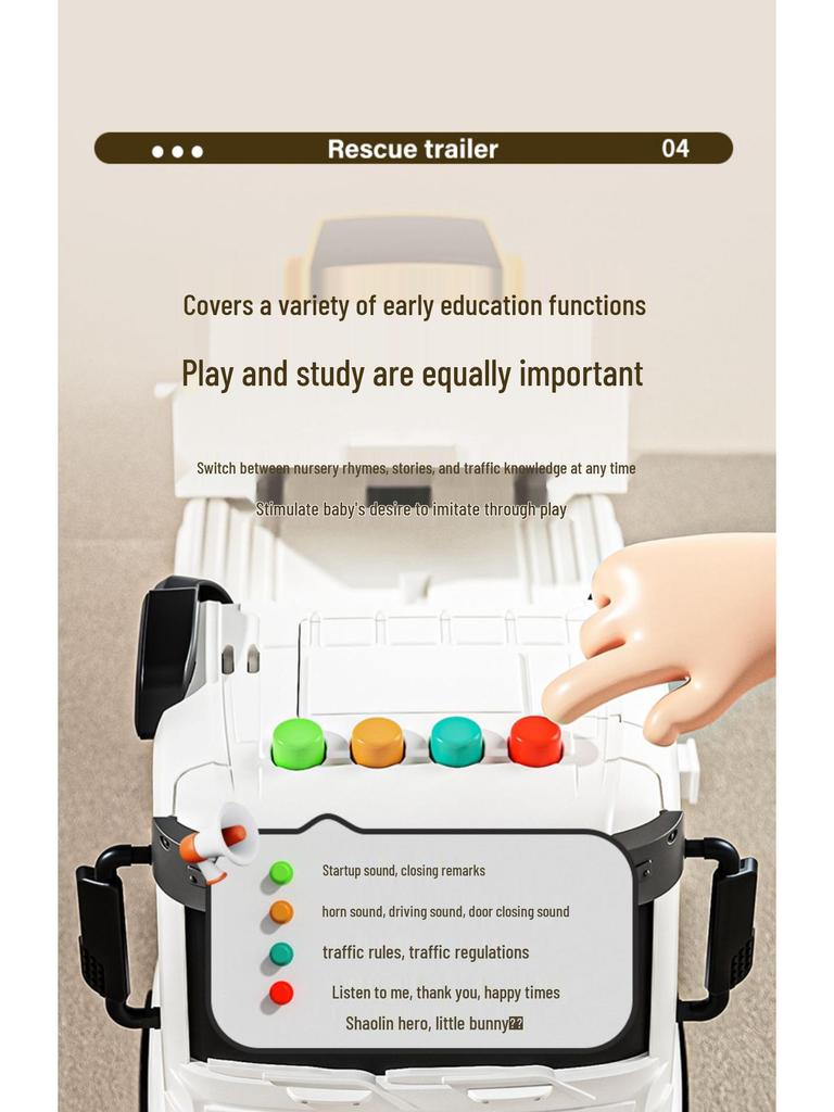 Großer Abschleppwagen Kran Pritschenwagen - Pädagogisches Ingenieurwesen Transportspielzeug für Kinder