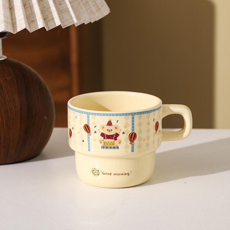 Sternenprinz Stapelbecher Keramiktasse Niedlicher Cartoon Becher Hochwertig Aussehende Paar Kaffeetasse Wasserbecher Geschenk 201-300ml