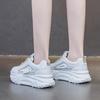 Soft leather thick-soled popular dad shoes women's height increased by 5cm spring and autumn mesh breathable sports casual white shoes
