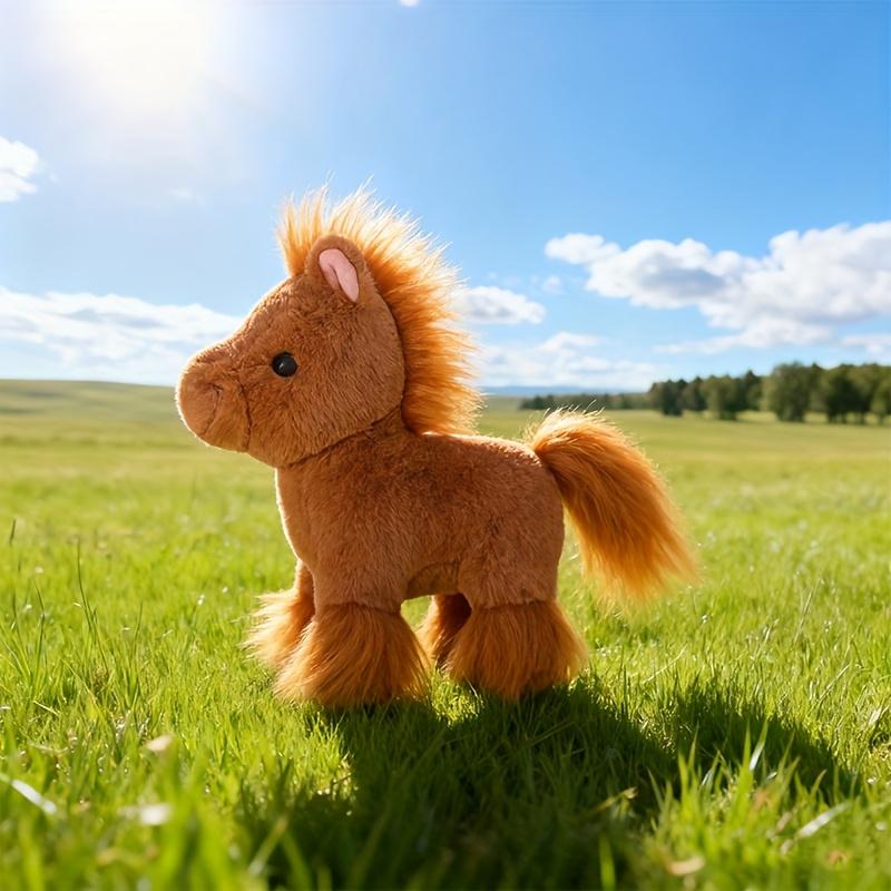 Simulované plyšové hračky poníka Měkký roztomilý plyšový poník Plyšová panenka koně Dekorační předměty do pokoje Dárek k narozeninám pro milovníka zvířat