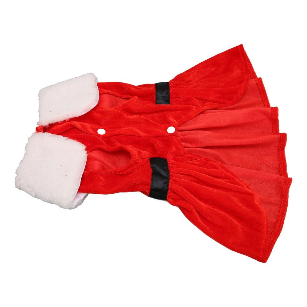 Soft Fabric Christmas Pet Outfit Adjustable Fit Festive Printed Holiday Puppy Clothes Warm Thick Lining Lightweight Wear