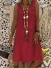 Women Summer Solid Color Sleeveless V Neck Dress Vest