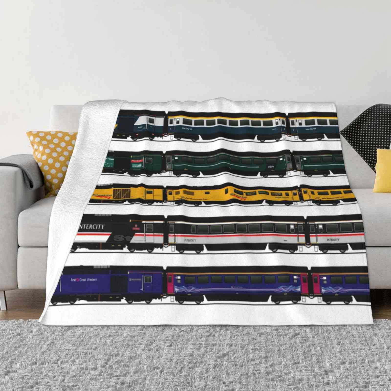 Class 43 Intercity 125 Locomotives Super Warm Soft Blankets On Sofa/Bed/Travel Intercity 125 Class 43 Hst Mk3 Coaches British 30x40in