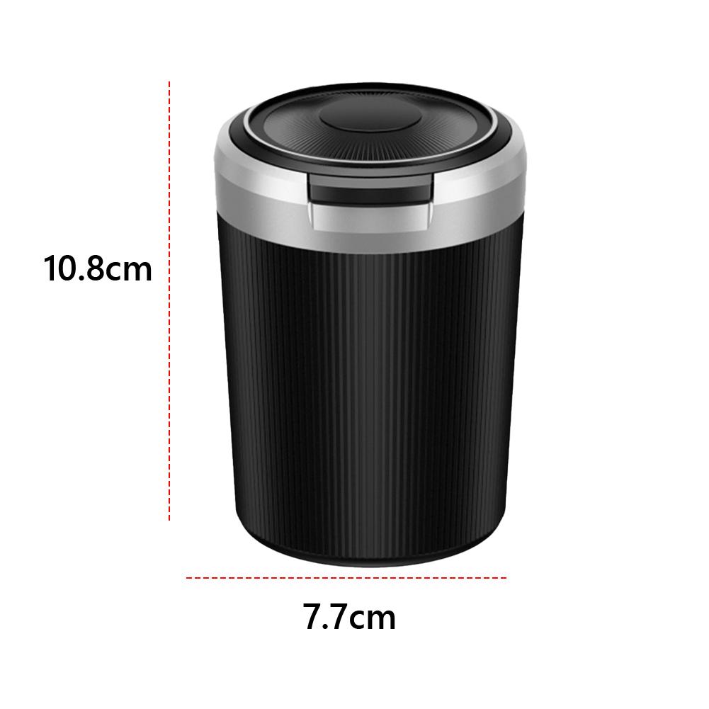 Car Ashtray with Lid Portable Ash Tray with LED Light Mini Car Trash Can Multi-Function Pop Up Ashtray for Car Travel Agency