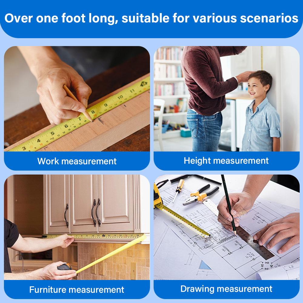7.5M Metric Tape Measure Stainless Steel Anti-corrosion Retractable Metric Ruler Hollow Design Woodworking Measuring Tool