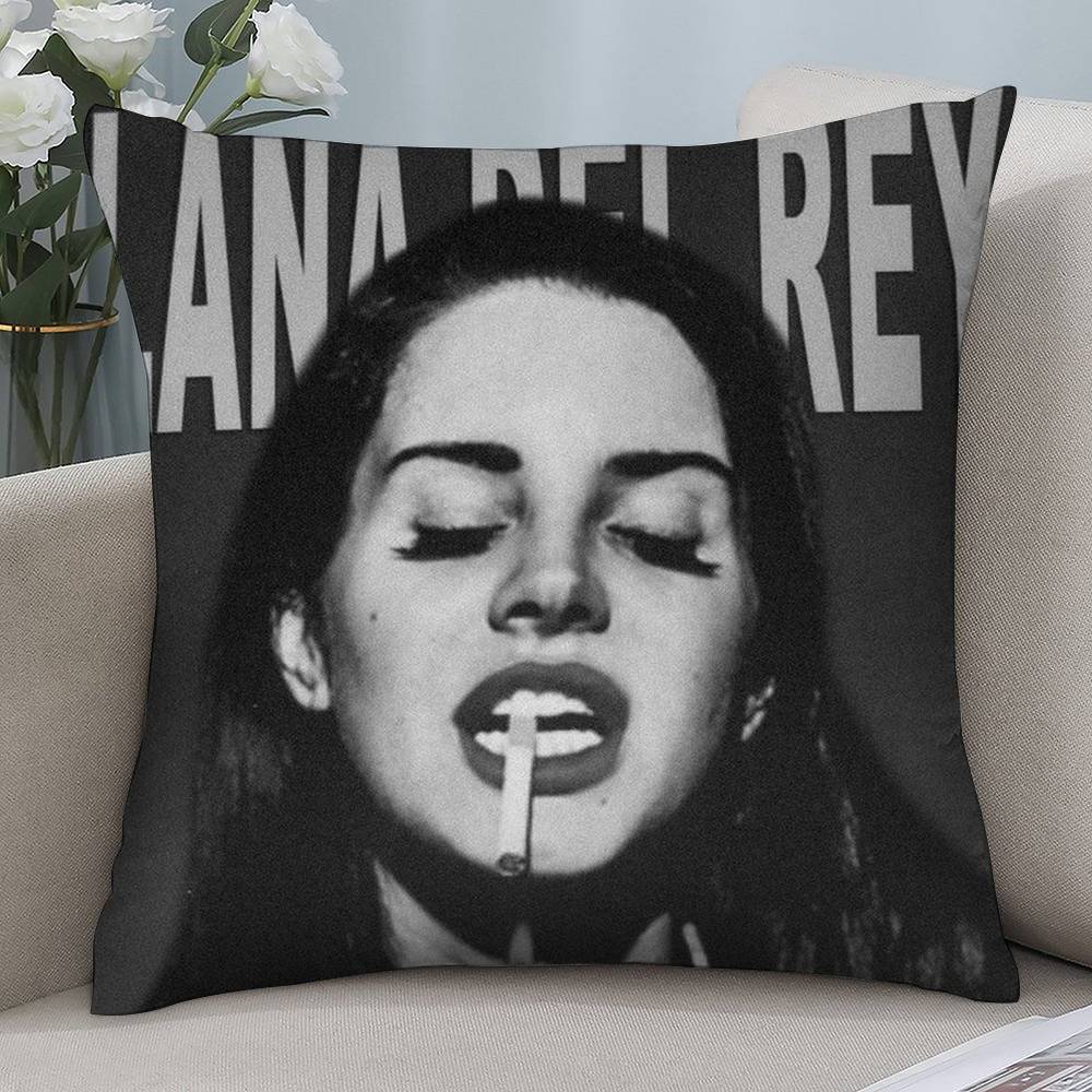 

Singer L-Lana D-Del Rey Pillow Case Short plush Double-sided Print Square Throw Pillow Covers Sofa Home Cushion Decor 12x12Inch