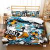 Graffiti Duvet Cover Set Cute Hip Hop Style Polyester Comforter Cover With Pillowcase Queen Full Size For Kid Teen Bedding Set