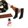 6Pcs Snowman Set Dollhouse Christmas Decor Scenes DIY Fairy Garden Micro Landscape Ornament for