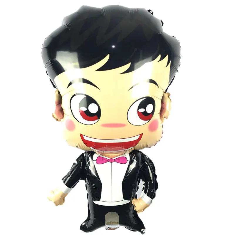 

1PC Наречений і наречена Мультфільм Globos Алюмінієва фольга Повітряні кулі Весілля Хлопчик Дівчинка День Святого Валентина Прикраси для вечірки Other&Other