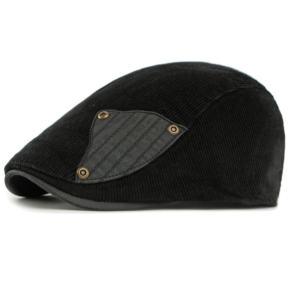 HT4977 Berets Autumn Winter Caps for Men Women Artist Painter Corduroy Beret Hat Male Female Ivy Flat Cap Adjustable Beret Caps