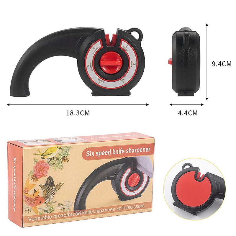 Knife Sharpening Problem Easily Break 6-In-1 Multi-Function Sharpeners Different Abrasives Adapted To Various Tools Quickly