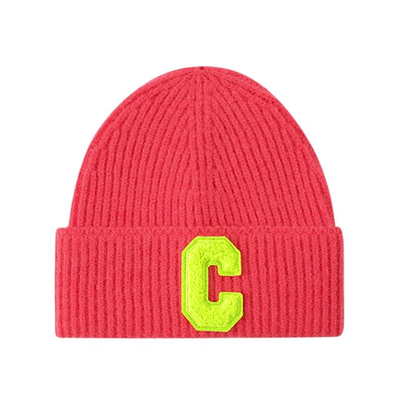Damelue for hverdagsbruk Vintermyk Varm Vinterlue Heklet Skilue Sovehetter Skull Cap Kabelstrikket Beanie-lue