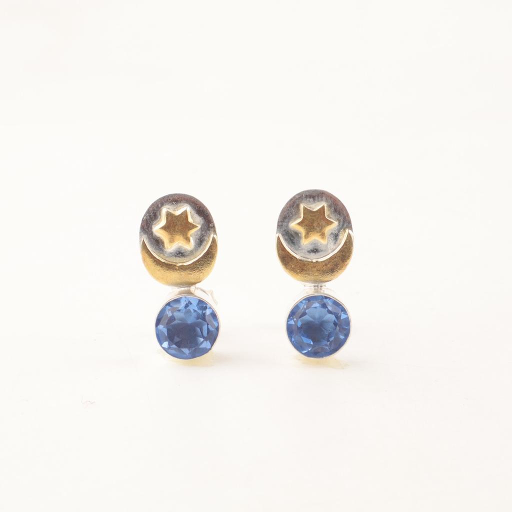 Handmade Earrings Tanzanite Gemstone 925 Sterling Silver Unique Jewelry For Gift EE-141-12