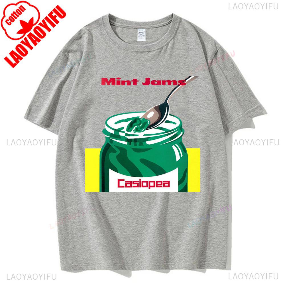 Mint Jams Casiopea Retro Jazz Anni '80 Magliette Grafiche Donna Uomo Cotone Alta Qualità T-shirt Moda Vintage Unisex Streetwear Top
