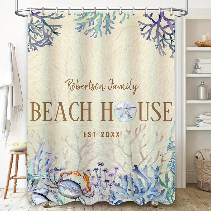 Pink Floral Shower Curtain Set Bathroom Decoration Waterproof Washable Home Decor