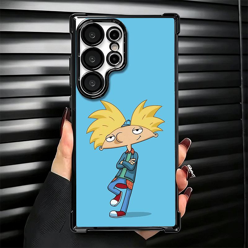 Cartoon Hey Arnold Helga Galvanisiert Handyhülle Für Samsung Galaxy S24 S25 FE S26 Edge S23 Ultra S22 S21 Plus S20 Anti-Fall Airbag
