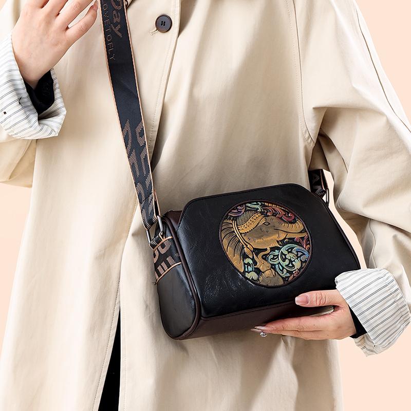 Wysokiej jakości kobiety olejowoskowa skórzana torba listonoszka na ramię torebka Retro kobieca torba typu Crossbody o małej pojemności Lady New Luxury Sac