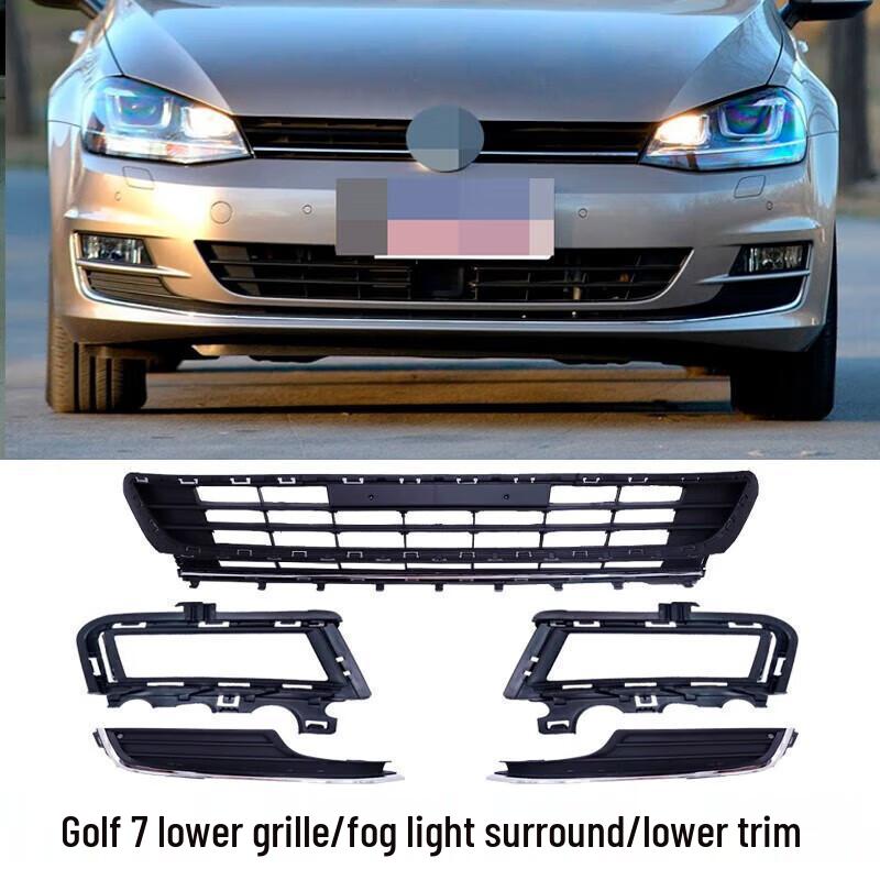 Fog Light Trim Center Grille Vent Cover for 2010-2017 Golf 6 & 7