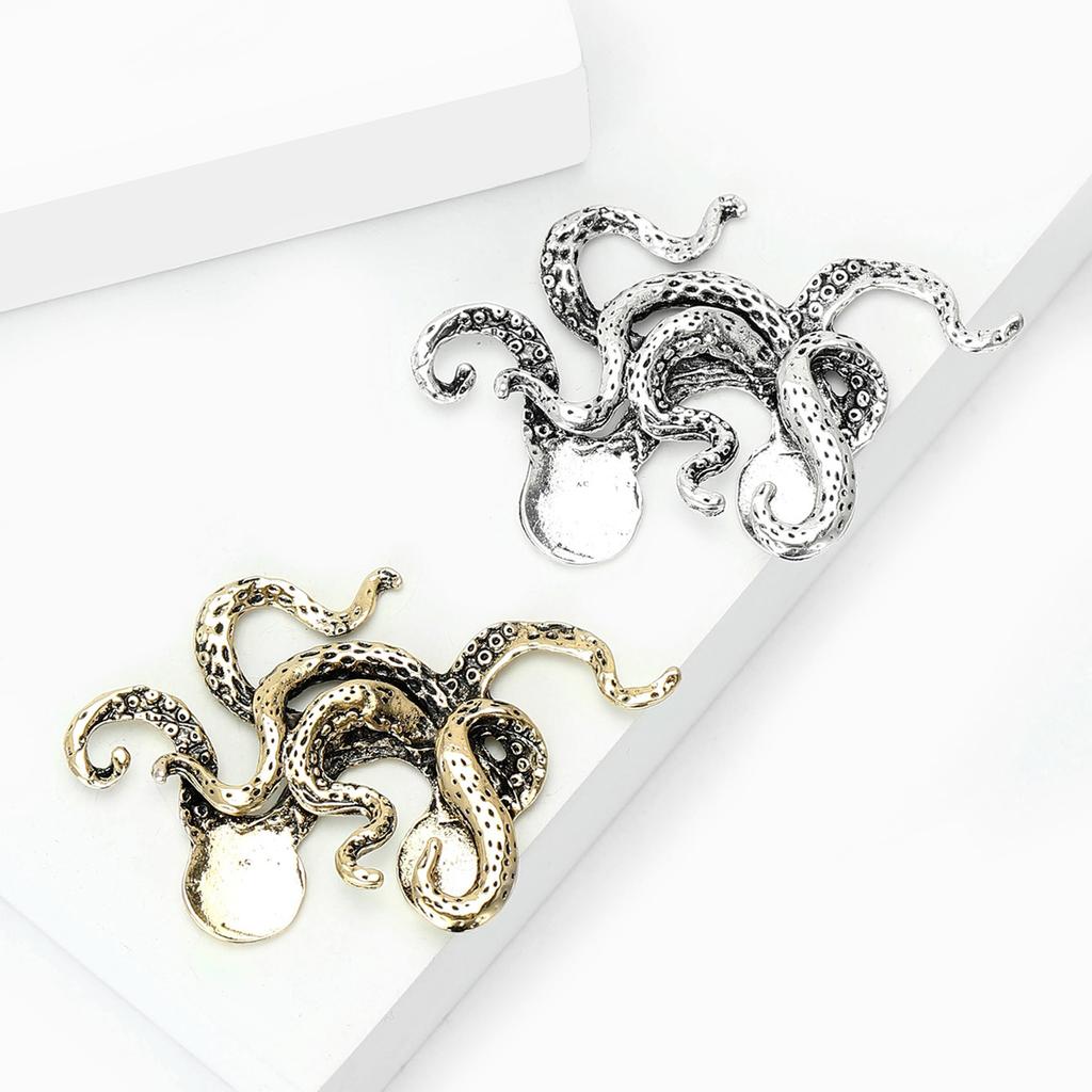 Vintage Octopus Collar Pins for Women Unisex Animal Brooches Friend Event Party New Gifts Jewelry Decoration Accessories