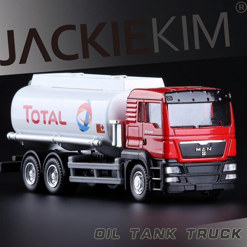 SCANIA MAN Oil Tank Truck Total bp Shell 5 inch Simulation Diecast & Toy Vehicle RMZ city 1:64 Cadouri de mașini din aliaj pentru copii
