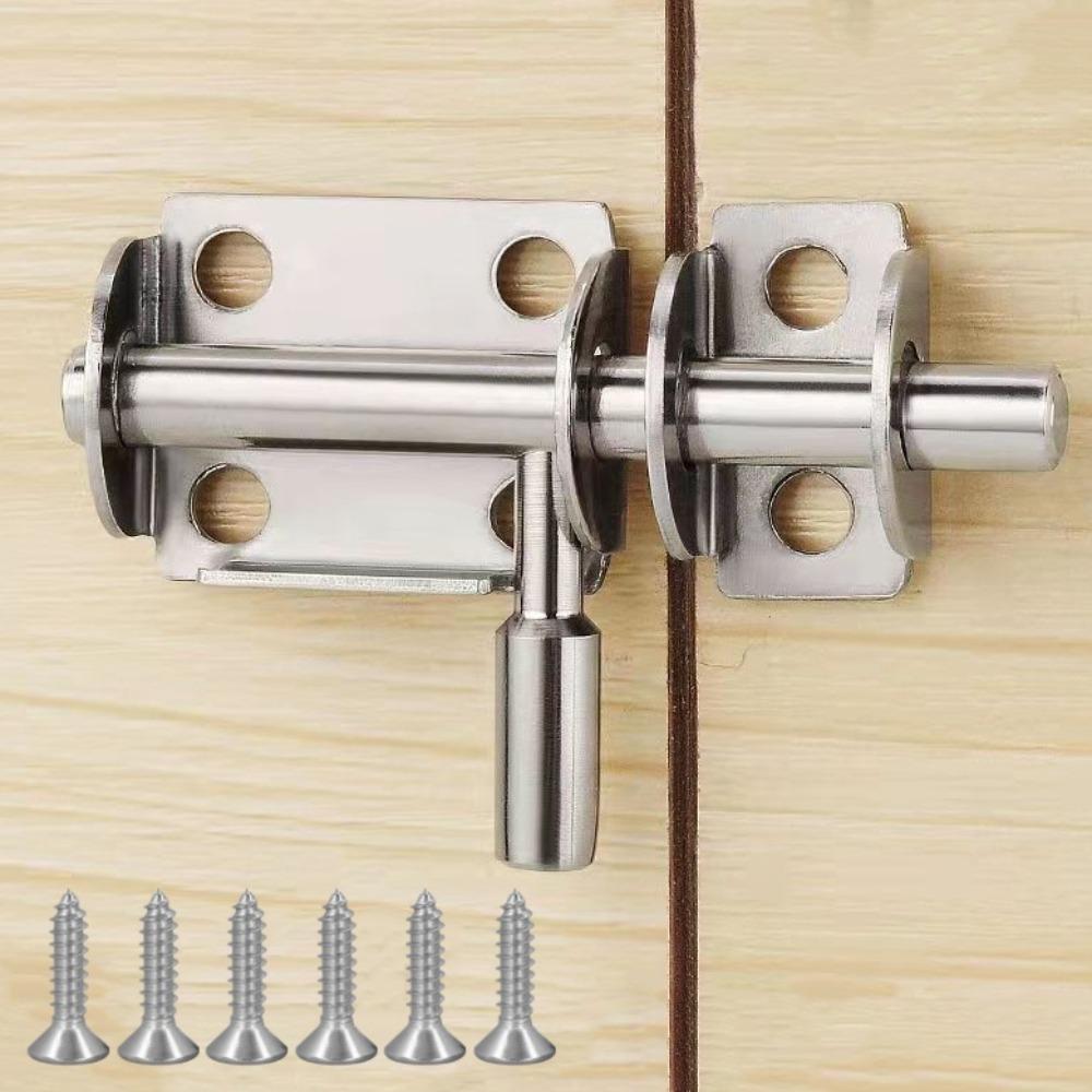 Stainless Steel Door Latch Solid Sliding Bolt Door Latch Lock with Screws Garden Door Bathroom Door Hardware Door Security Lock