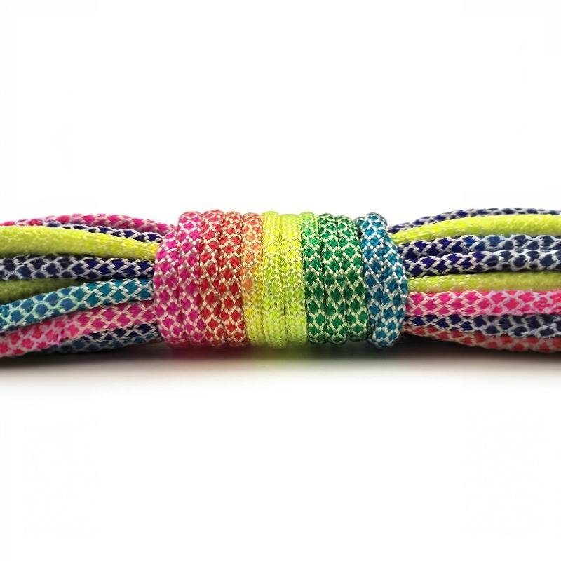 7 Strands Rainbow Paracord 2/3/4mm Parachute Rope Perfect for DIY Bracelet Making Backpacking Outdoor Survival Activities