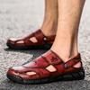 Summer Men's Leather Sandals Classic Roman Sandals Slipper Outdoor Sneaker Beach Rubber Flip Flops Men Water Trekking Sandals
