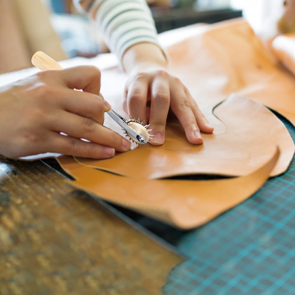 

3 шт. Колесо для разметки, Профессиональный инструмент для разметки стежков, Игла-разделитель, Колесо для разметки оверлочного шва, Вращающийся перфоратор из нержавеющей стали для кожи