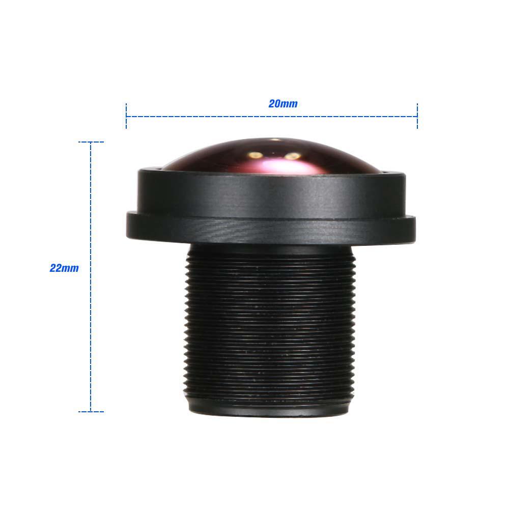 1.8mm Fisheye Lens HD 5.0 Megapixel IR  Mount 1Celsius2.5  F2.0 For CCTV IP Camera 180 Degree Wide Viewing Angle Panoramic CCTV Camera Lens