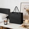 10/30 Pcs Black Paper Gift Bags, Heavy Duty Handled Tote Bags Multipurpose for Birthday Wedding Daily Use 8.6x3.9x7 Inch