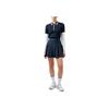 J.LINDEBERG Solid Color Mid Waist Pleated Casual Skirt Women Skirts Navy-Blue GWSD06345-6855