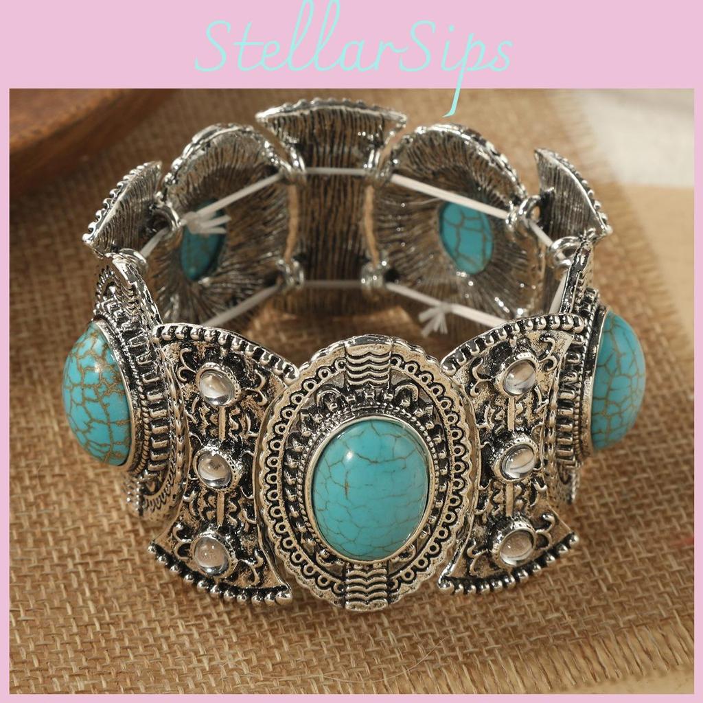 Ethnic Style Turquoise Bracelets Jewelry Accessories For Female Use Fashion Gift
